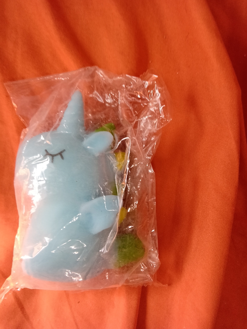 Blue Plush Small Unicorn Squishy Toy